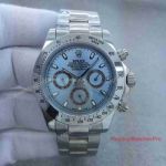 Replica Rolex Cosmograph Daytona Ice Blue Dial Steel Bezel Watch 40mm or 42mm